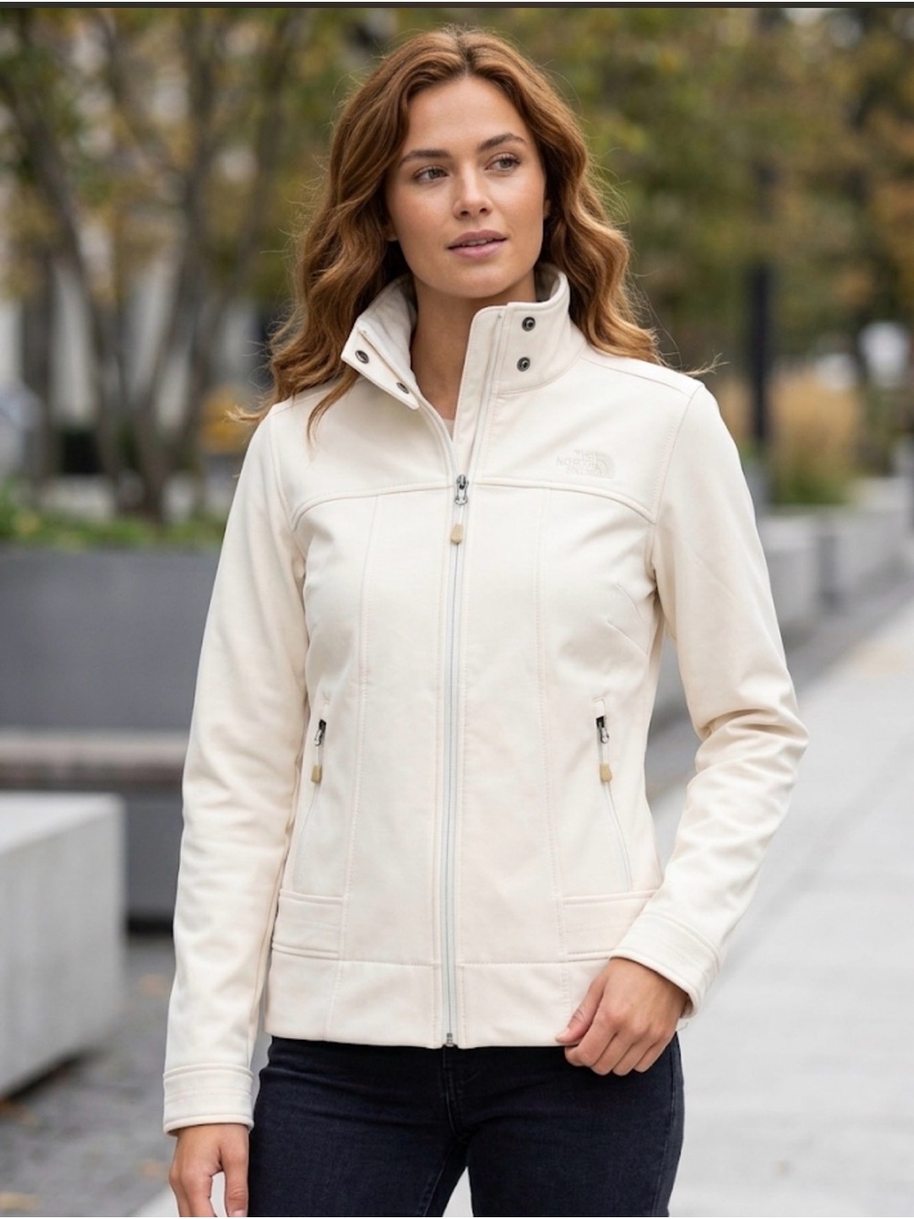 The North Face Women's Cream Softshell Utility Jacket